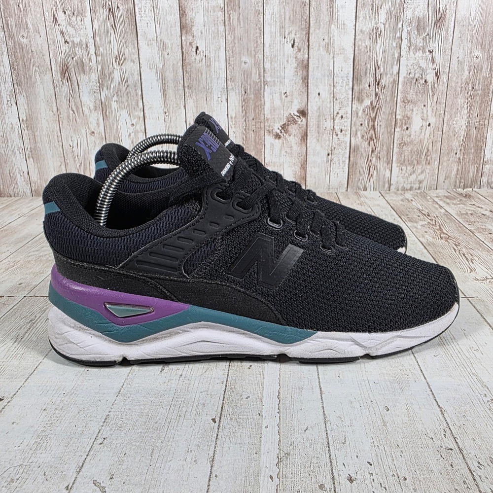New Balance X-90 Womens Black Purple Teal Sneakers WSX90CLB Size 8.5
